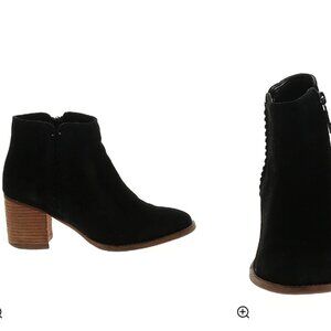 Blondo Nova Black Suede Ankle Booties with Zipper Size 10